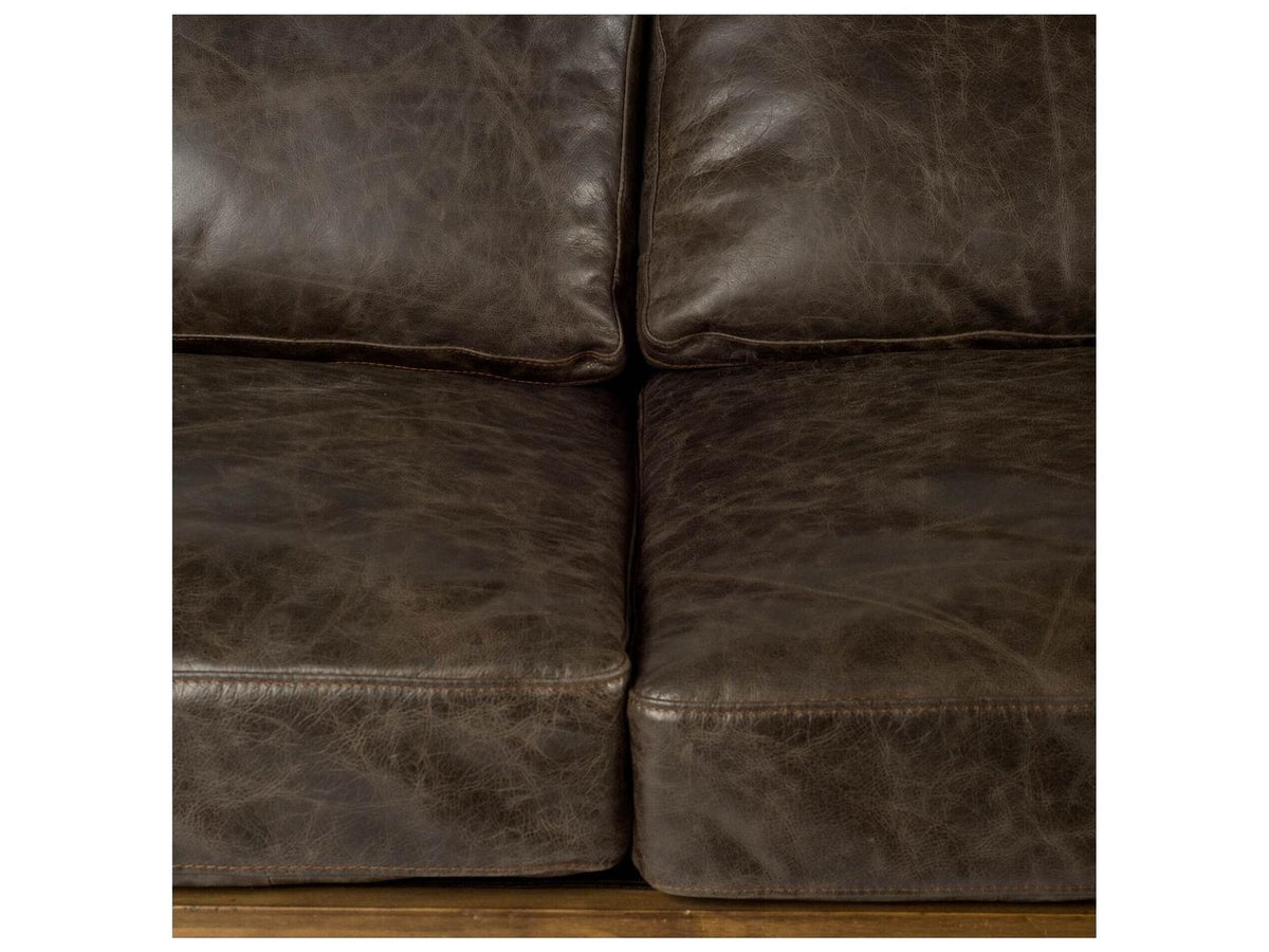 Mercana Colburne II 3-Seat Genuine Leather Sofa in Brown