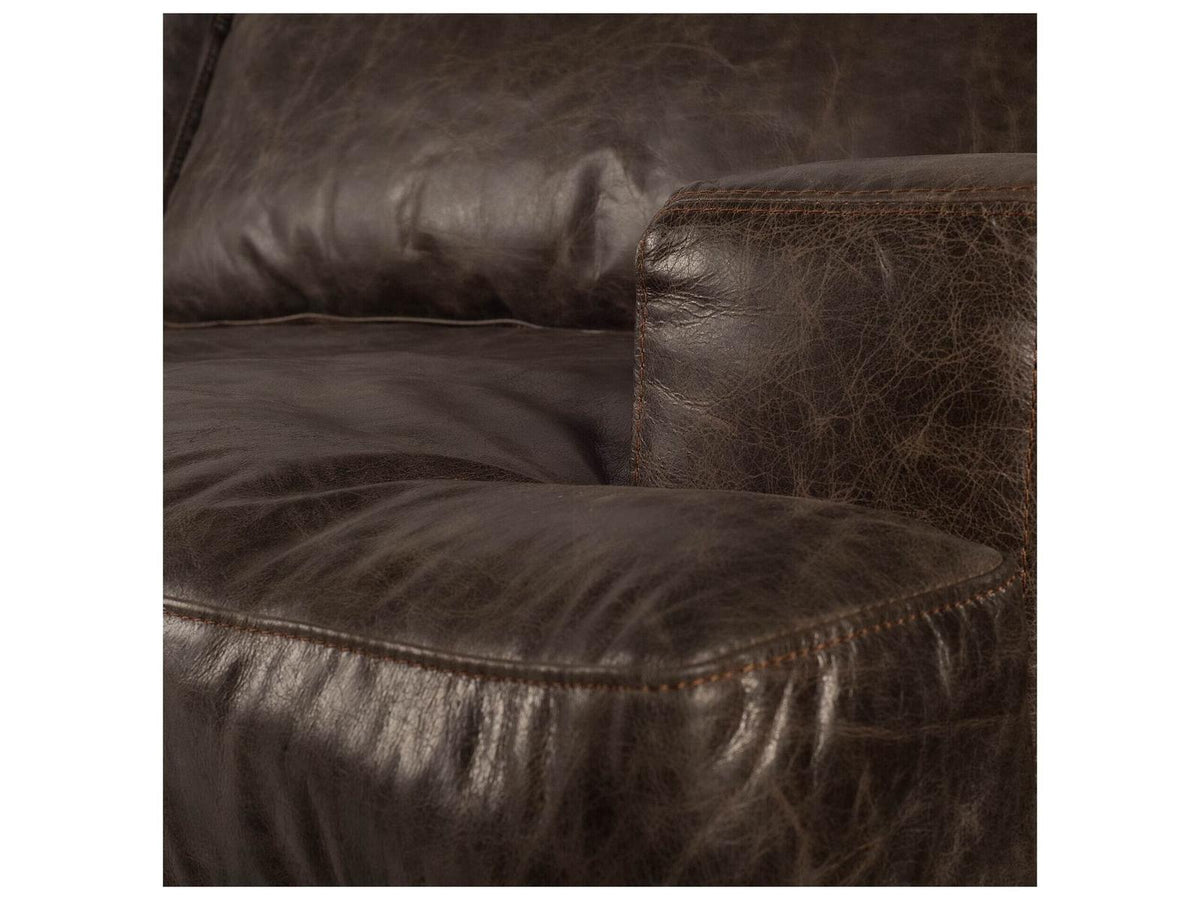 Mercana Colburne II 3-Seat Genuine Leather Sofa in Brown