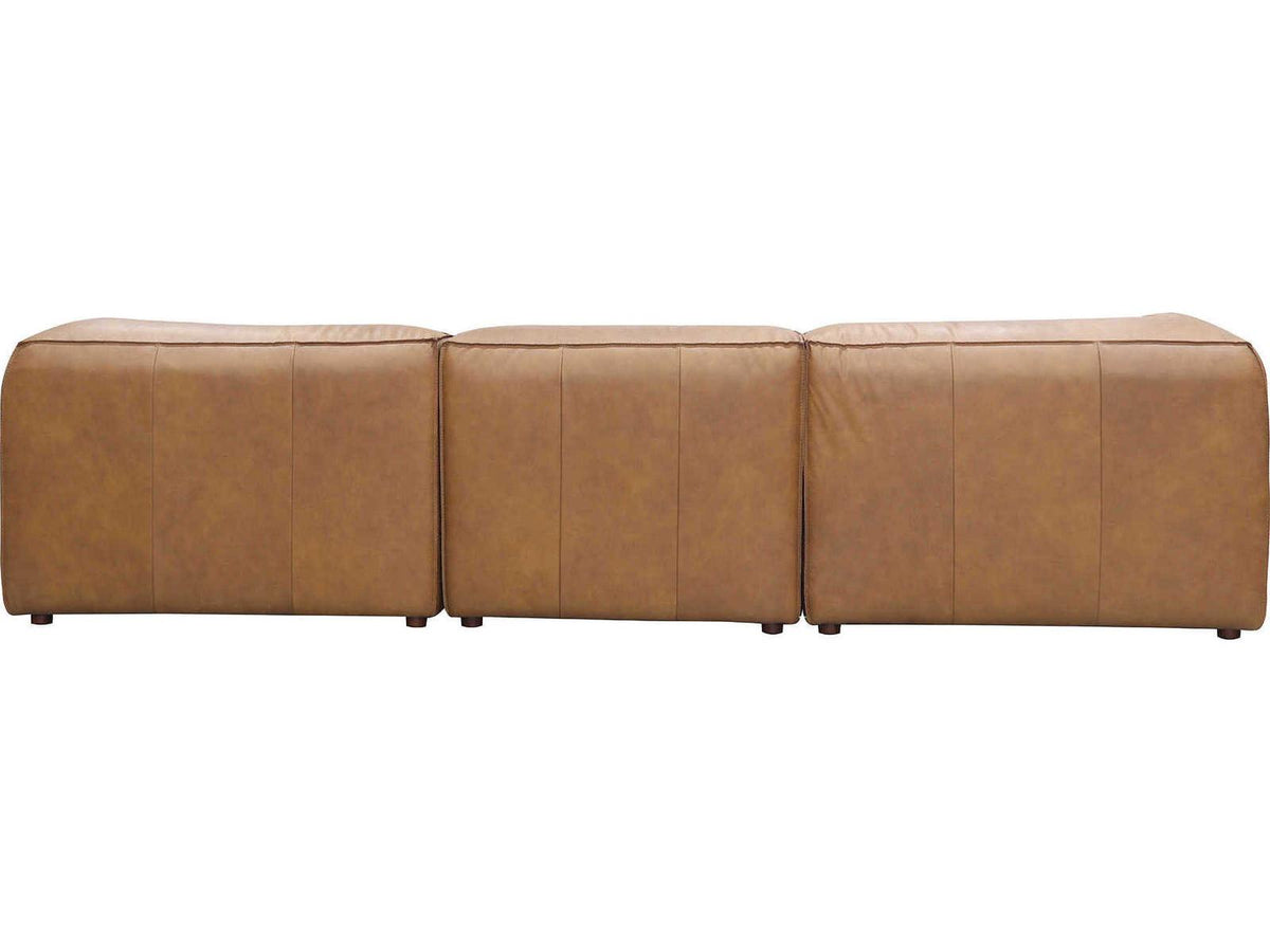 Form 5-Seat Full Top-Grain Leather Sectional Sofa in Sonoran Tan