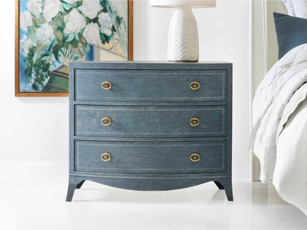 Arundel 3-Drawer Nightstand in Distressed Blue Oak Wood