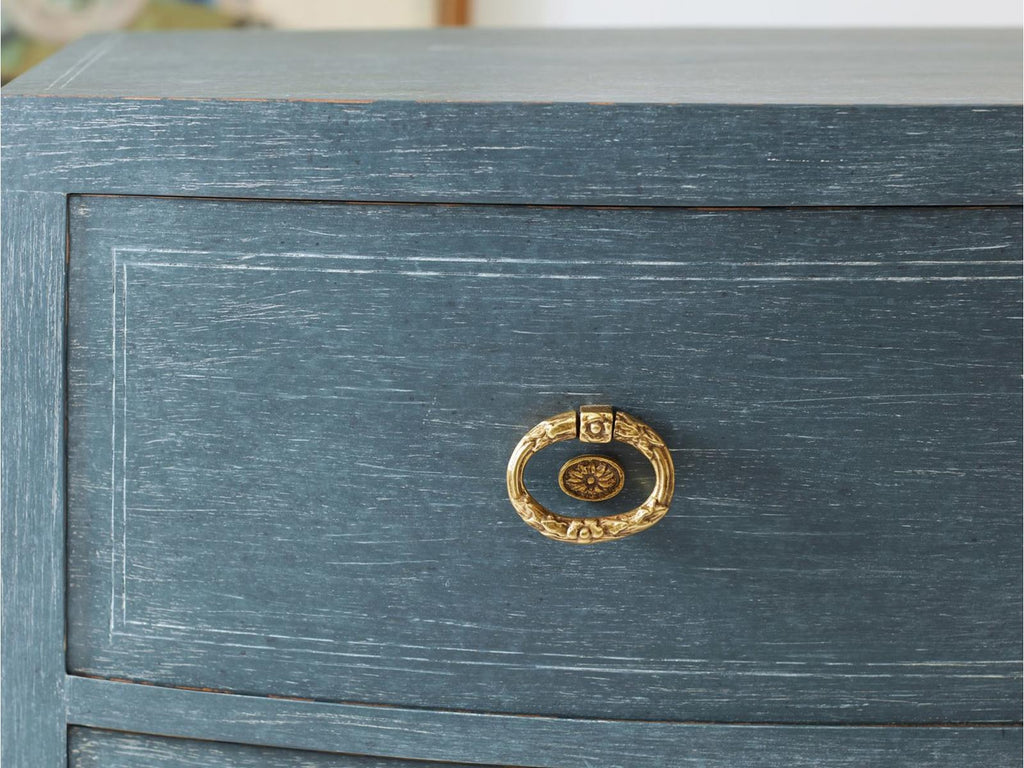 Arundel 3-Drawer Nightstand in Distressed Blue Oak Wood