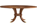 Riviere 72-Inch Round Dining Table in Crown Walnut Veneer