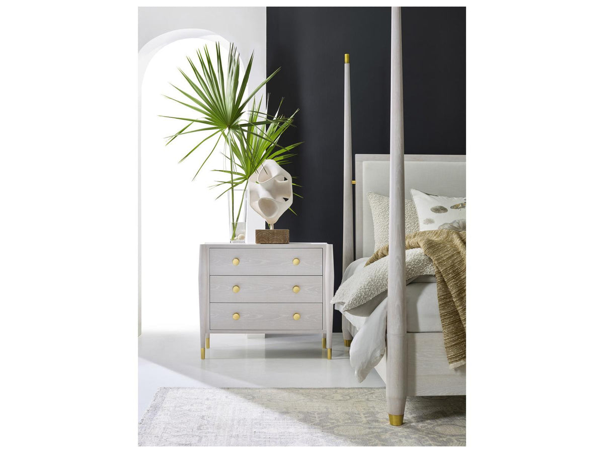 Concourde 3-Drawer Nightstand in Ashe Veneer