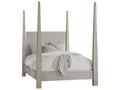 Gustavian King Four Poster Bed in Antique Grey and Gold Leaf