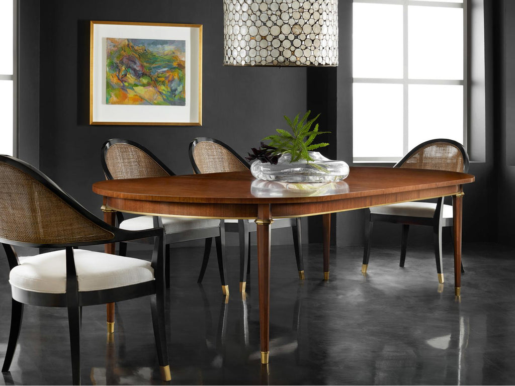 Lyon Upholstered Arm Dining Chair in Ebony with Cane Back