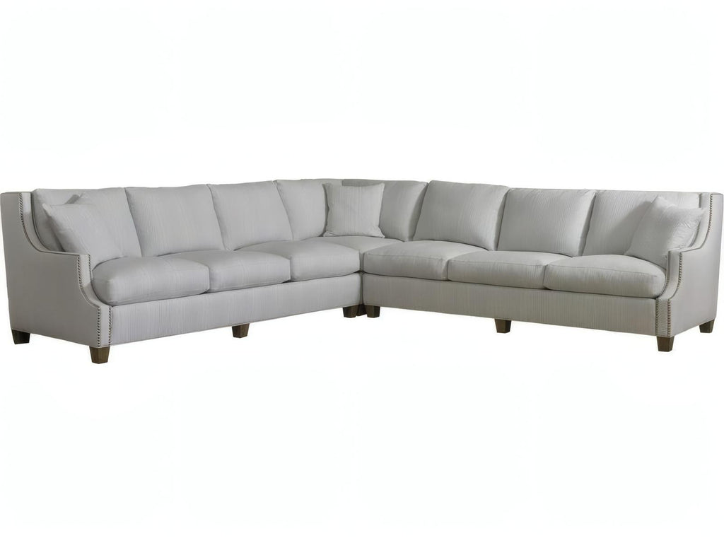 Manhattan Blue Upholstered Sectional Sofa