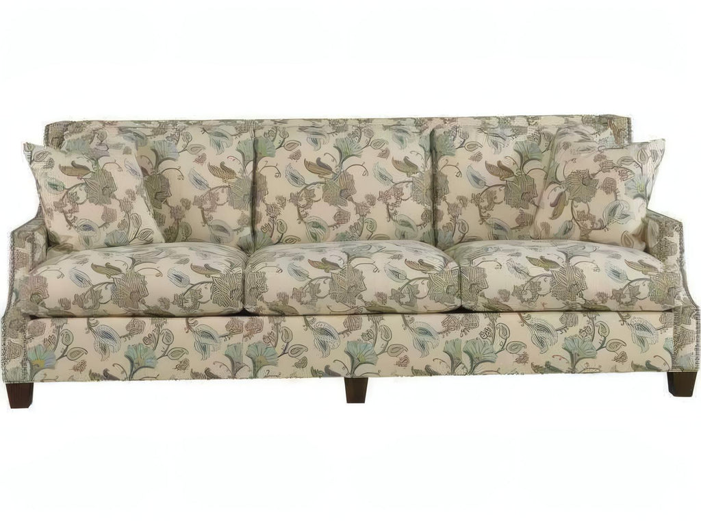 Manhattan 3-Seat Upholstered Sofa with Exposed Wood Legs
