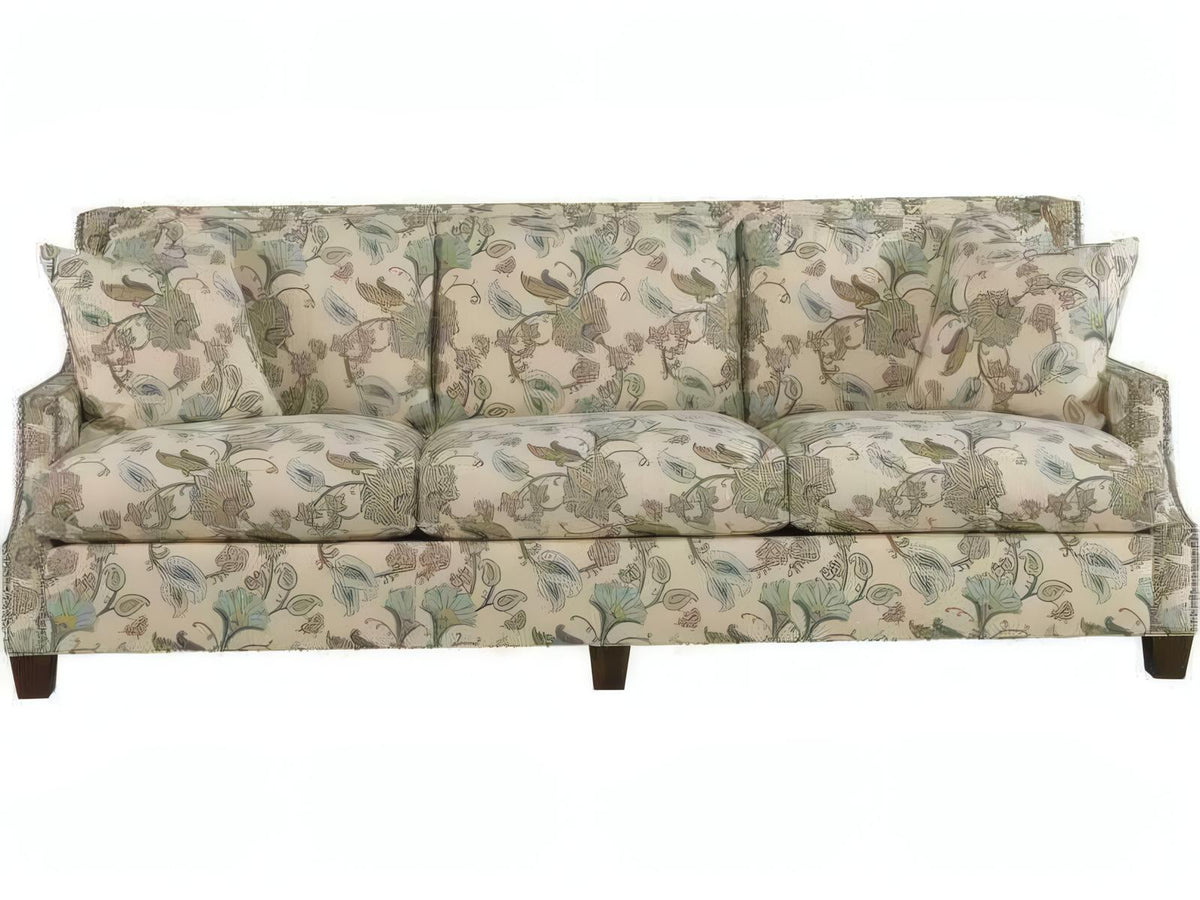 Manhattan 3-Seat Upholstered Sofa with Exposed Wood Legs