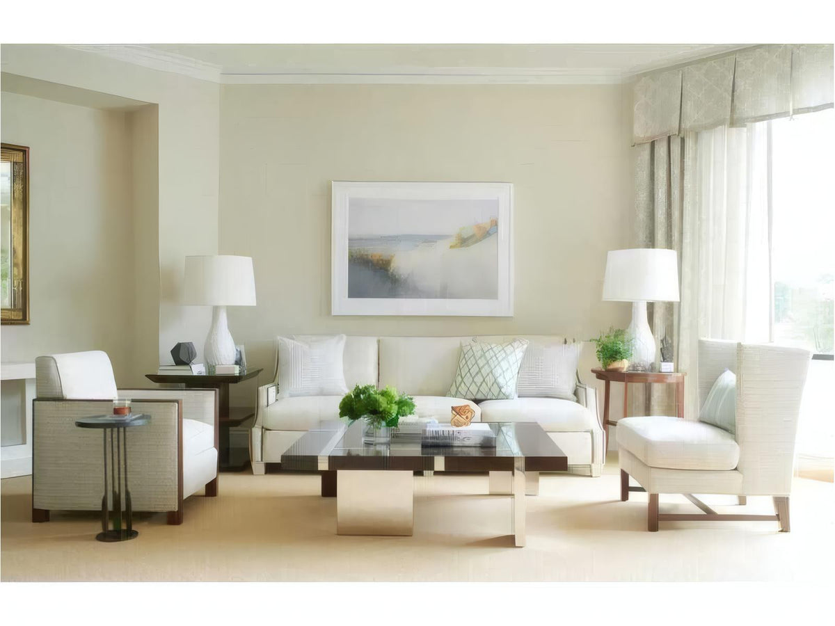 Manhattan 3-Seat Upholstered Sofa with Exposed Wood Legs
