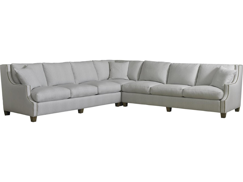 Manhattan Blue Upholstered Sectional Sofa