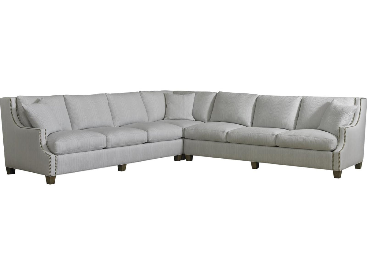 Manhattan Blue Upholstered Sectional Sofa