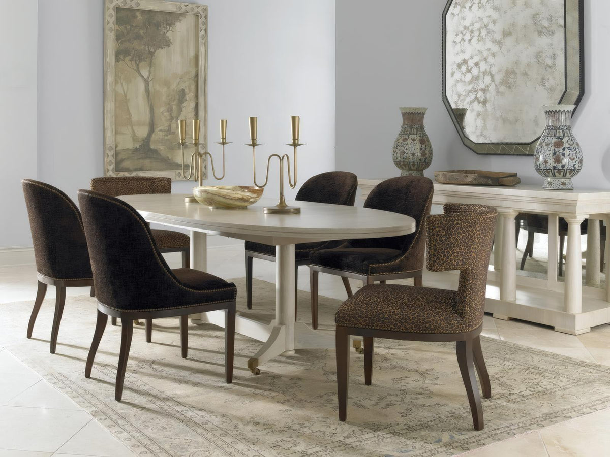 London Oval Wood Dining Table with Extension Leaf