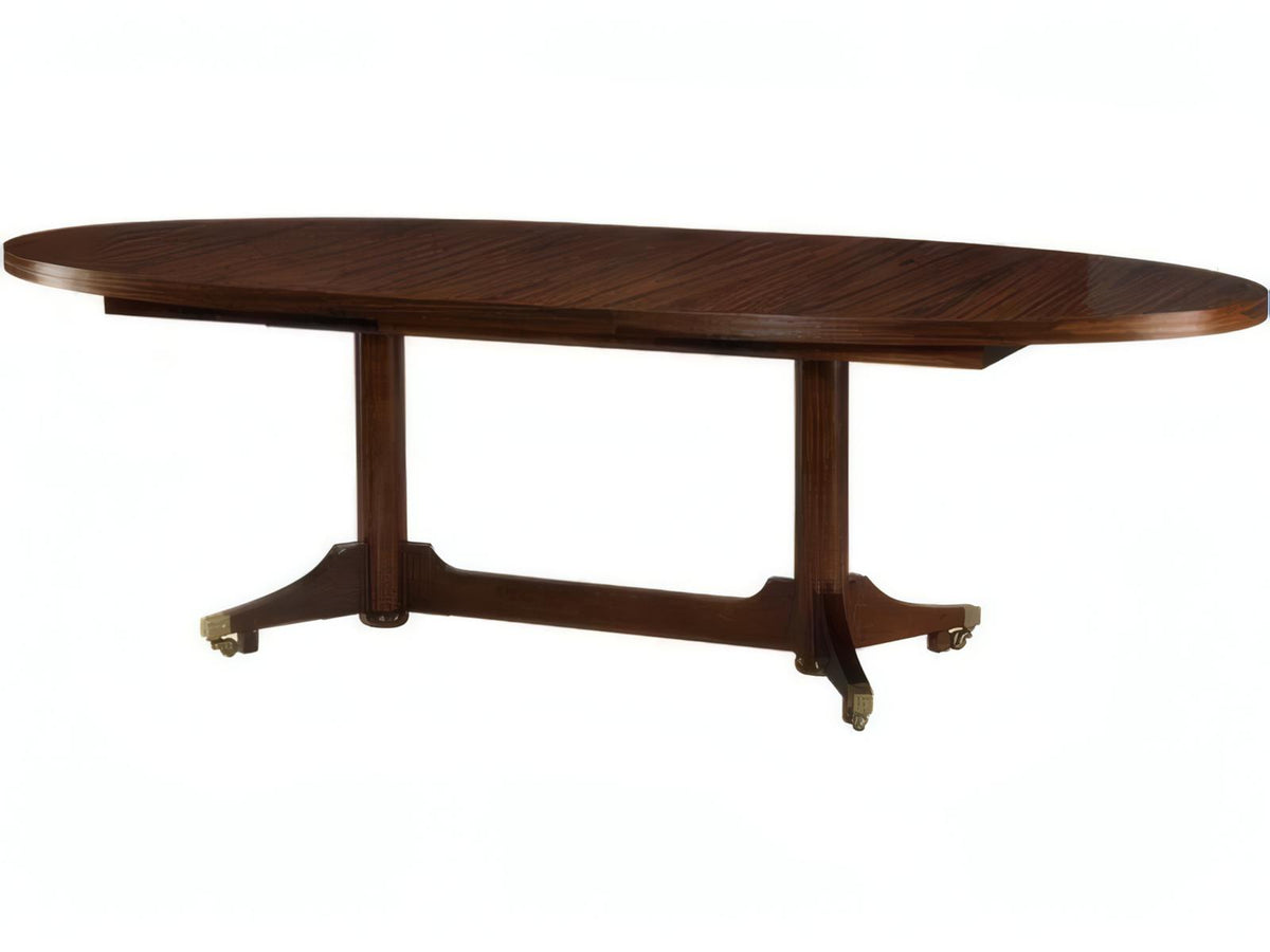 London Oval 79-Inch Wood Dining Table with Rosewood Veneer