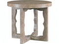 Cyma Round Wood End Table Ash Solids