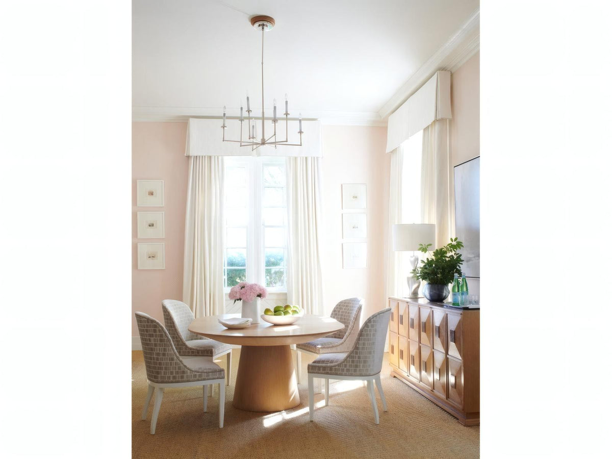 Discus Round Extendable Wood Dining Table