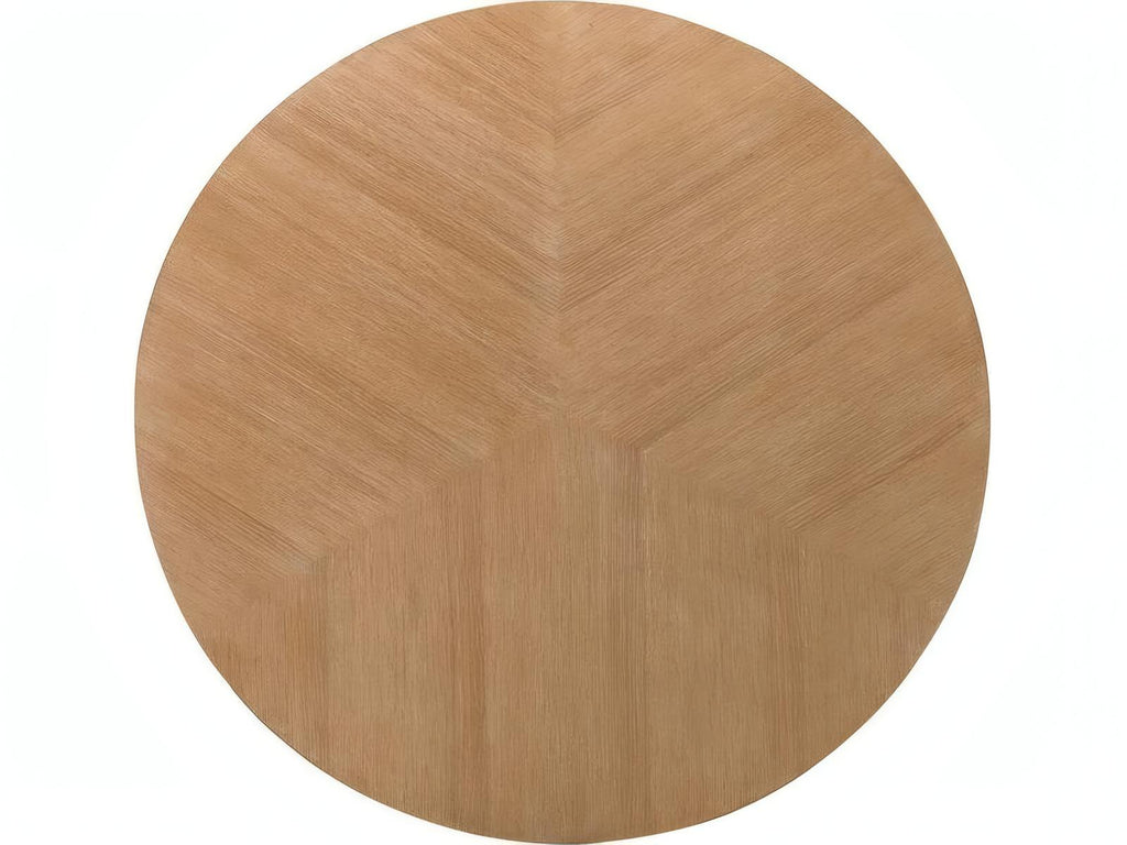 Fairchild Round Wood End Table in Natural Oak