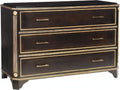 Directoire 3-Drawer Wood Dresser with Brass Hardware