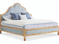 Sloane Upholstered King Panel Bed in Brown Hardwood