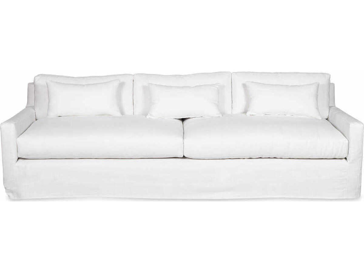 Kathy Upholstered Sofa with Loose Cushions and Optional Slipcover