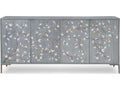 Blossom 78-Inch Gray Lacquered Walnut Chiffonier Sideboard