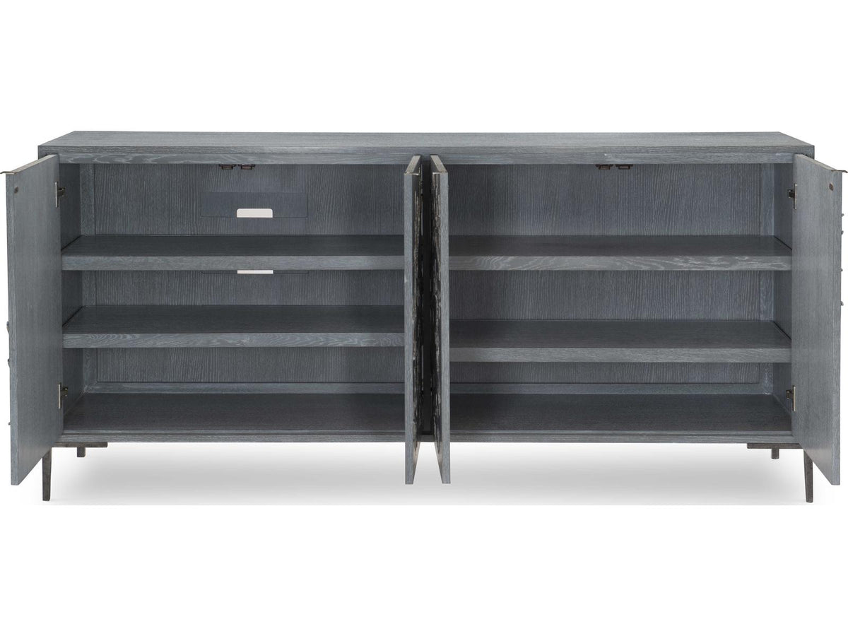 Blossom 78-Inch Gray Lacquered Walnut Chiffonier Sideboard