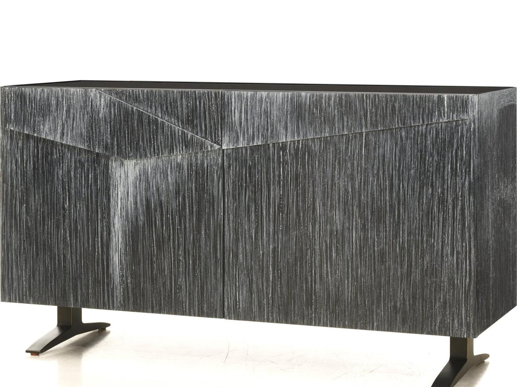 Vide 56 Inch Sideboard with Navy Drip Paint Lacquer Finish