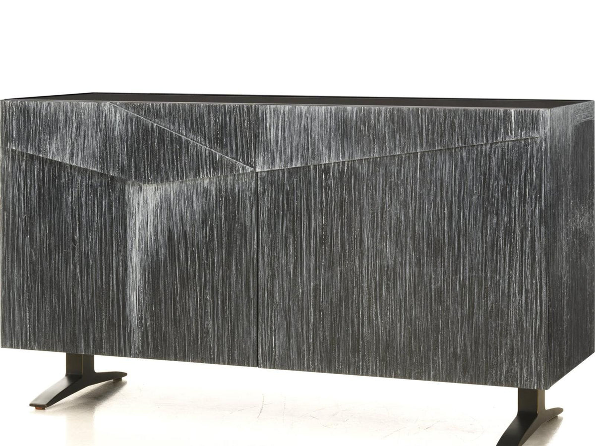 Vide 56 Inch Sideboard with Navy Drip Paint Lacquer Finish