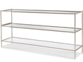 Nova Refined Nickel and Glass Console Table