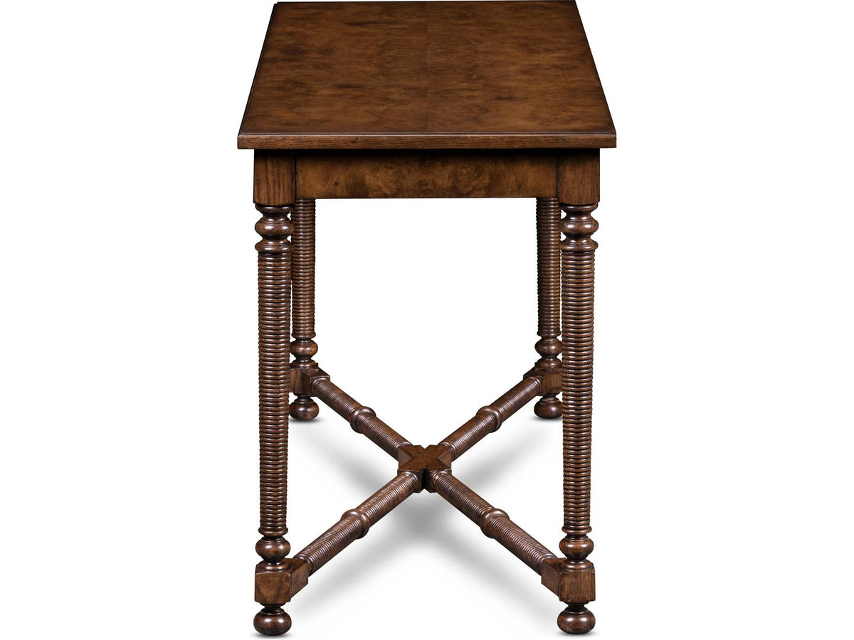 Owen Rectangular Wood Console Table with Oak Burl Top