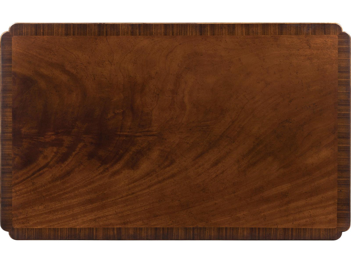Marlon Rectangular Wood End Table with Ornate Legs