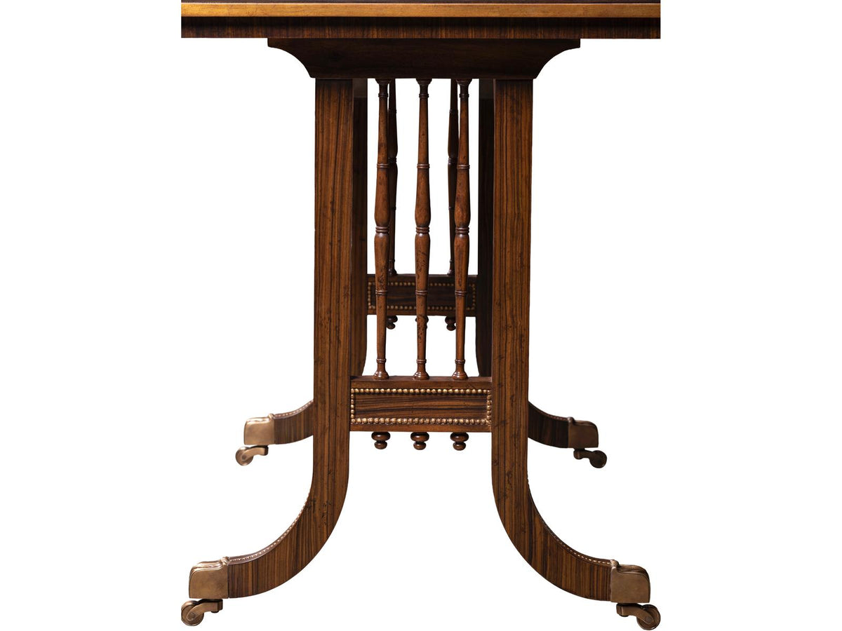 Marlon Rectangular Wood End Table with Ornate Legs