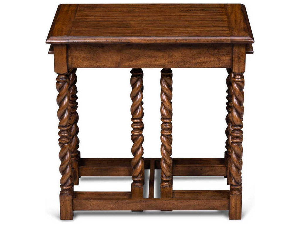 Serpentine Rectangular Wood End Table