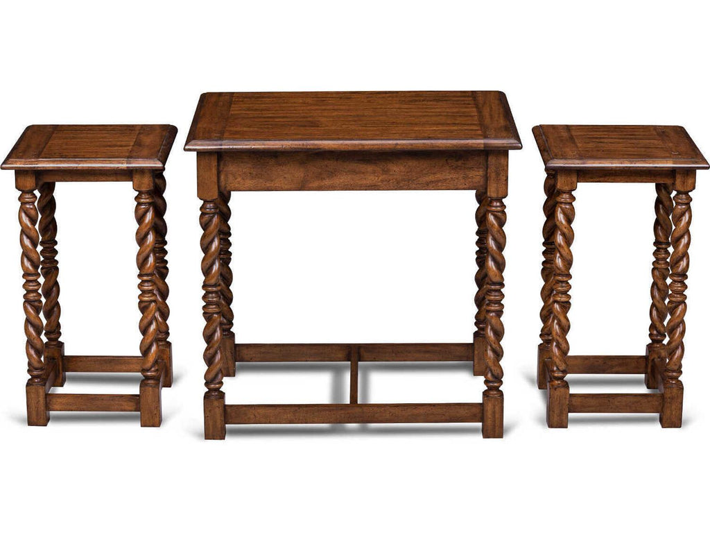 Serpentine Rectangular Wood End Table