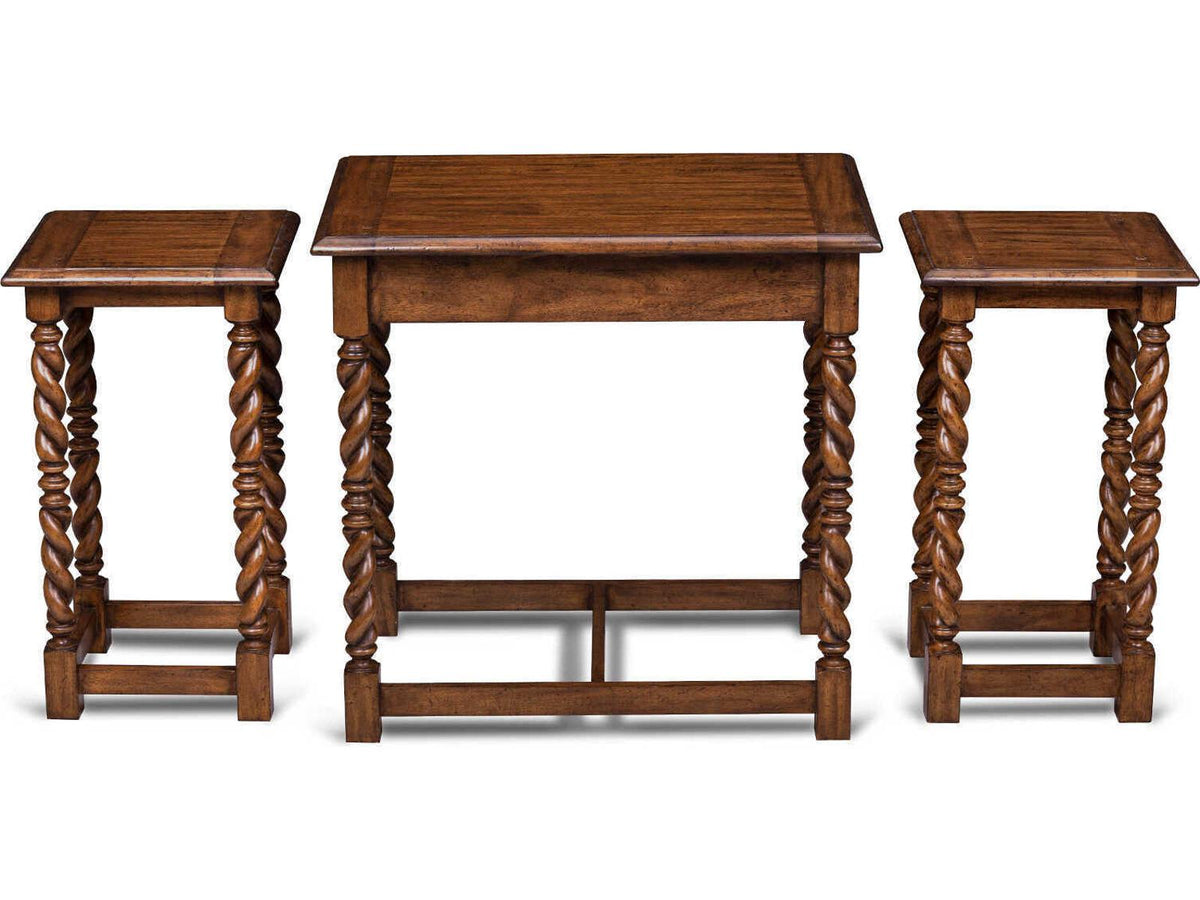Serpentine Rectangular Wood End Table