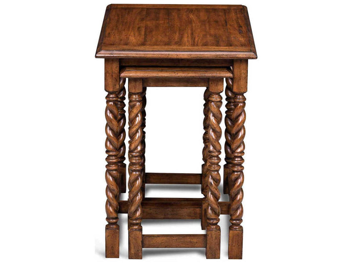 Serpentine Rectangular Wood End Table