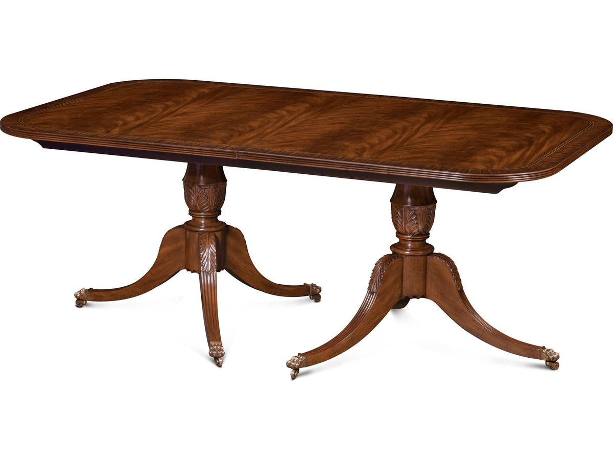 Mg Rectangular Bleached Reeded Wood Dining Table
