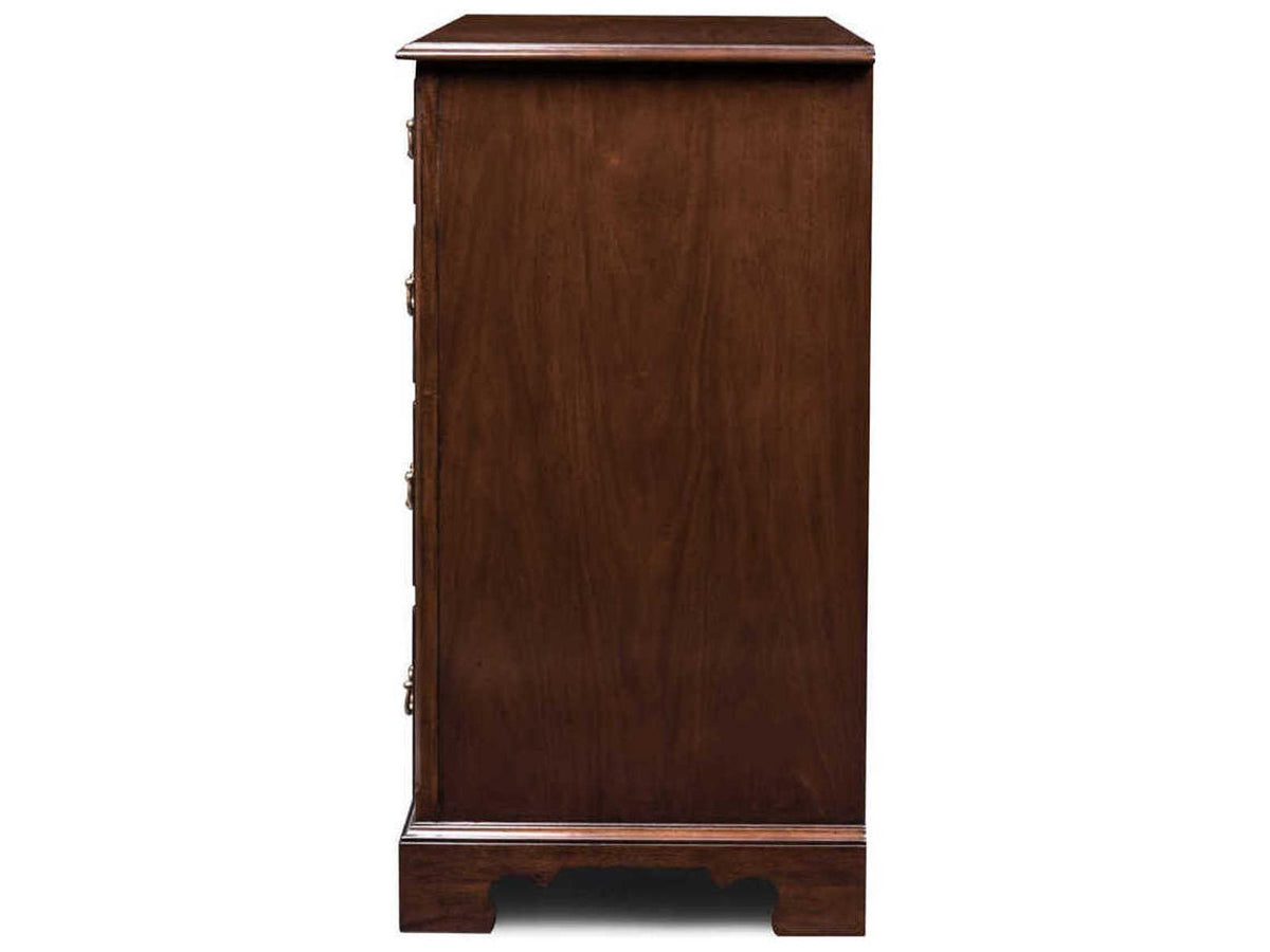 Einfalt 9-Drawer Double Dresser in Brown Mahogany with Brass Handles