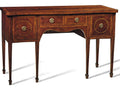 Trance 60 Inch Mahogany Wood Sideboard with Inlay Details