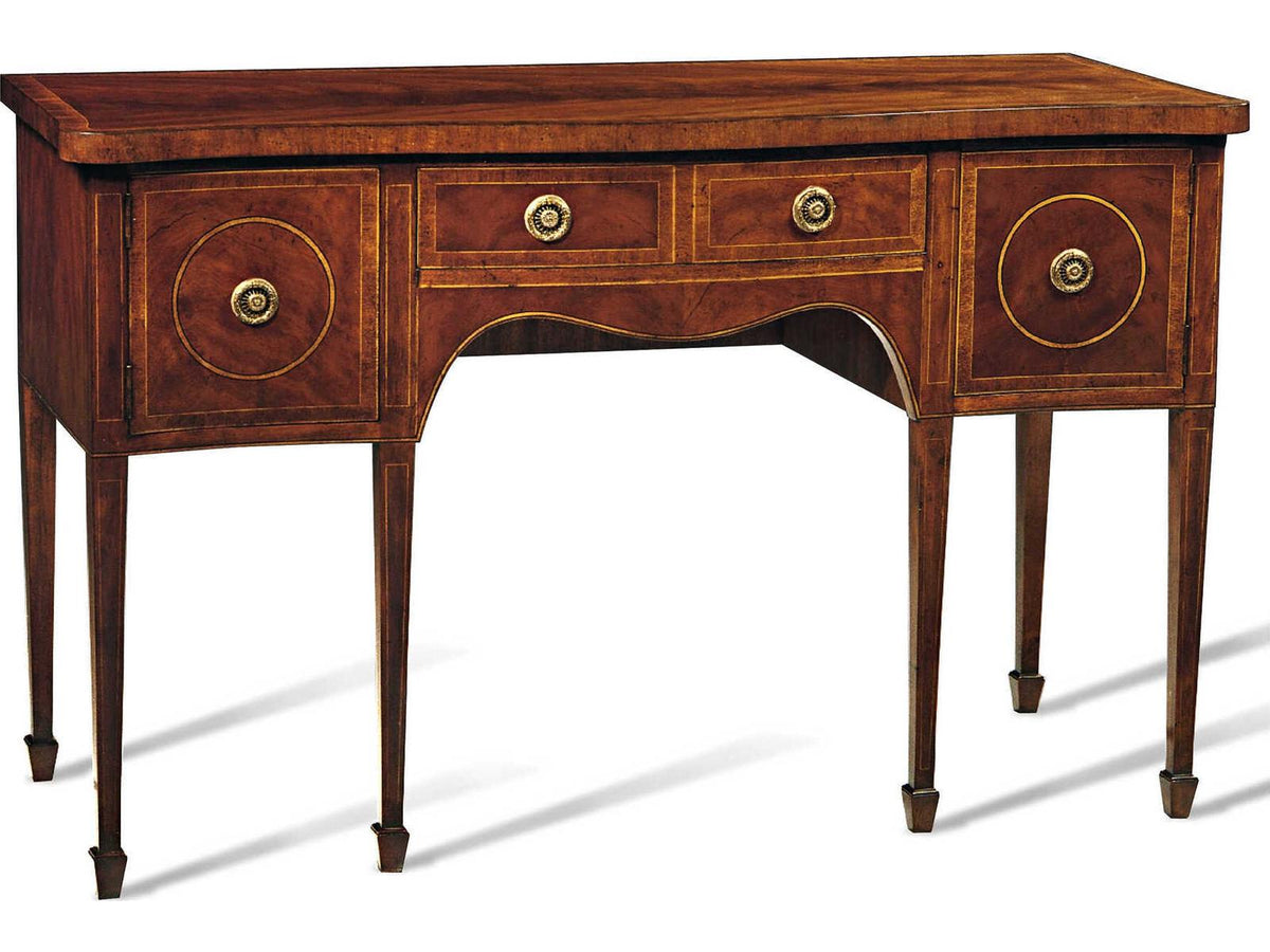 Trance 60 Inch Mahogany Wood Sideboard with Inlay Details