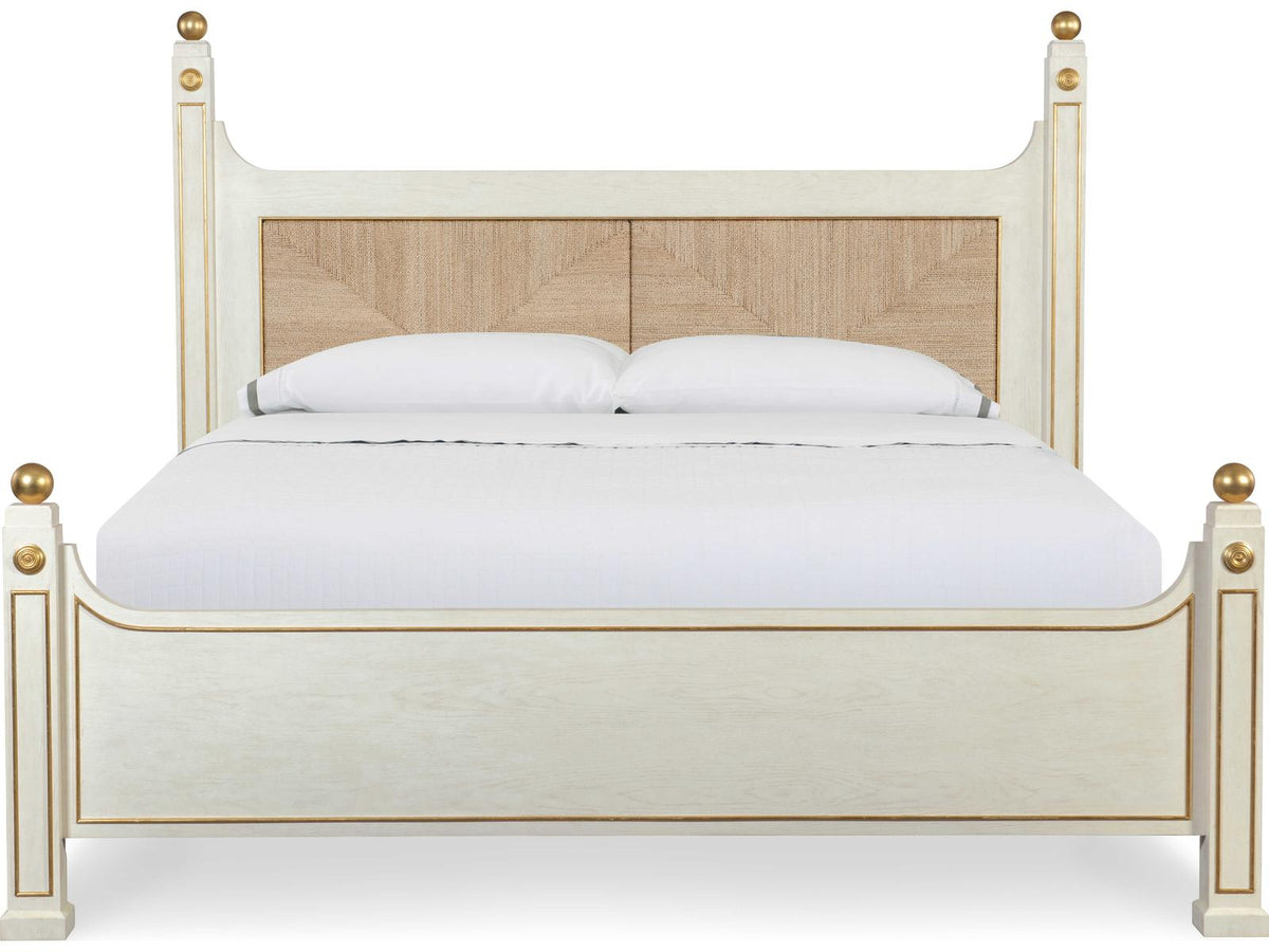 Winchester White Wood Queen Panel Bed