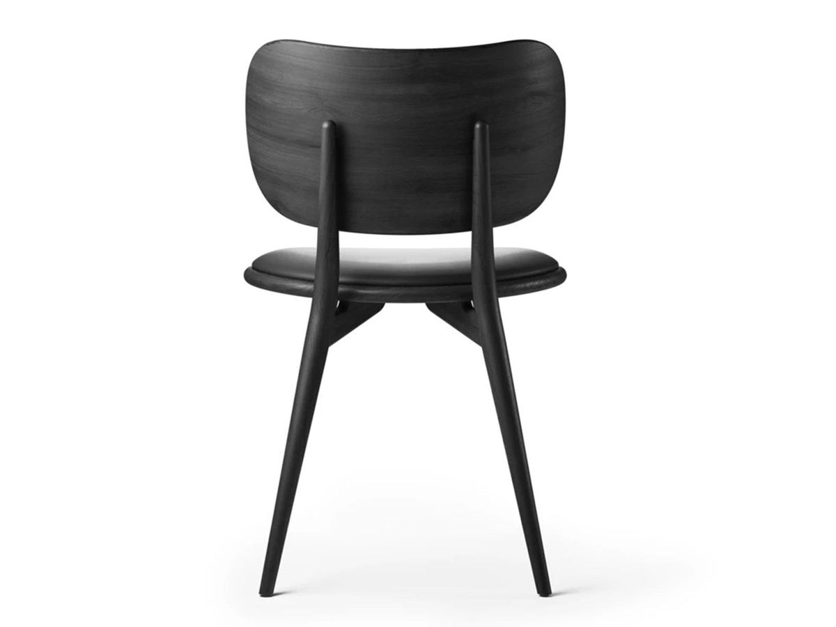 The Dining Chair Black Lacquered Beech with Black Leather