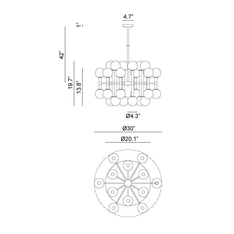 Stellar 24 Light Chandelier
