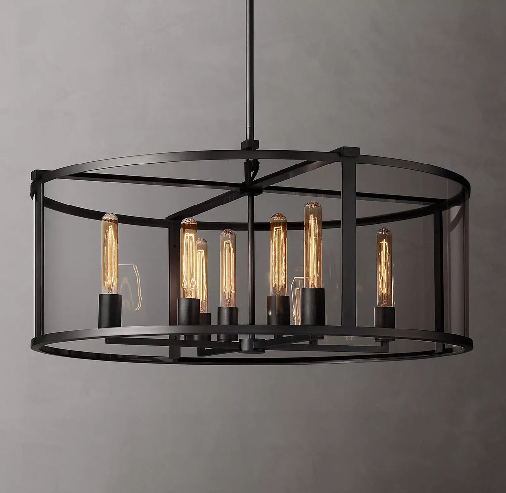 Michael Beck Round Chandelier 33" For Living Room