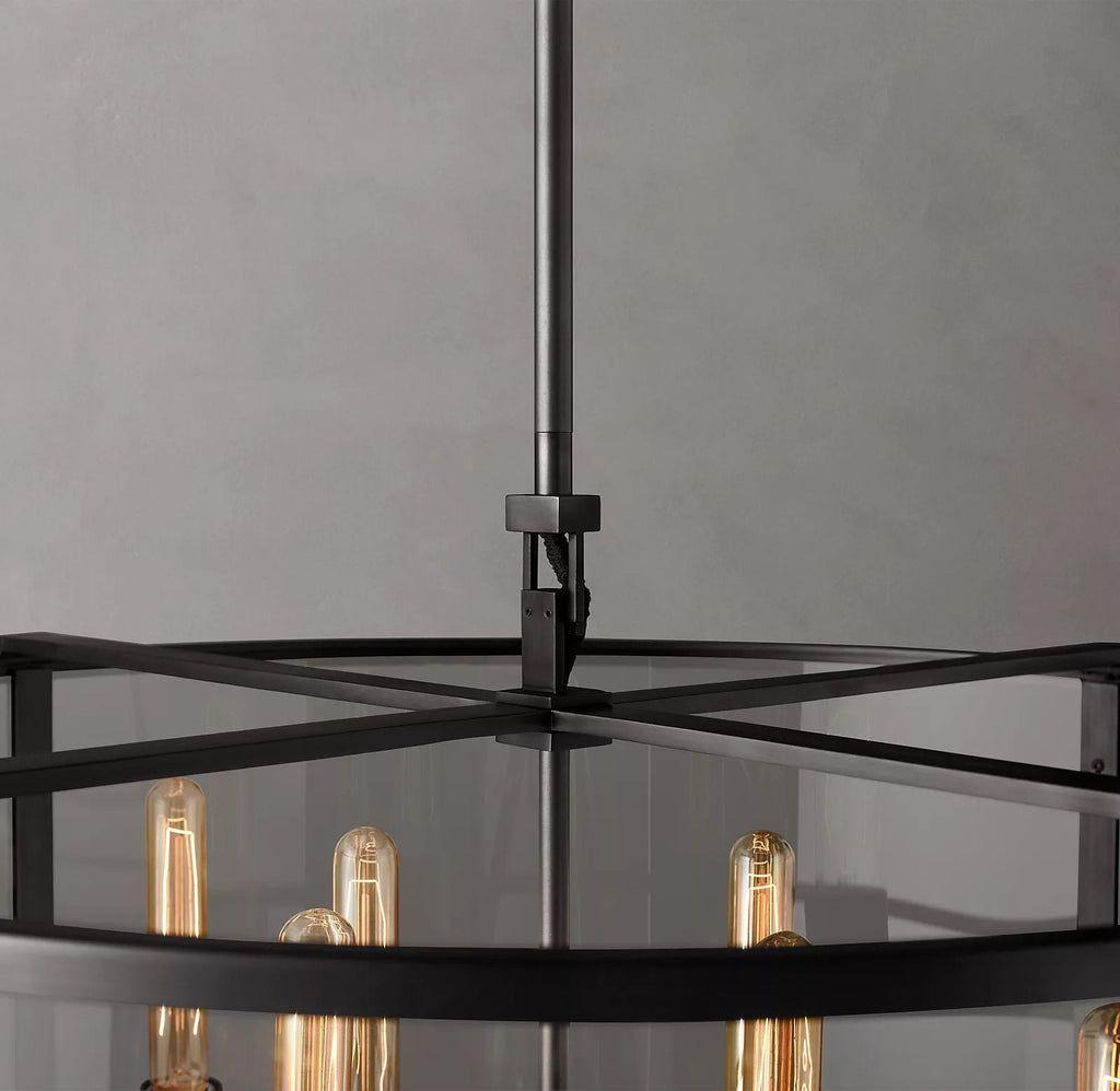 Michael Beck Round Chandelier 33" For Living Room