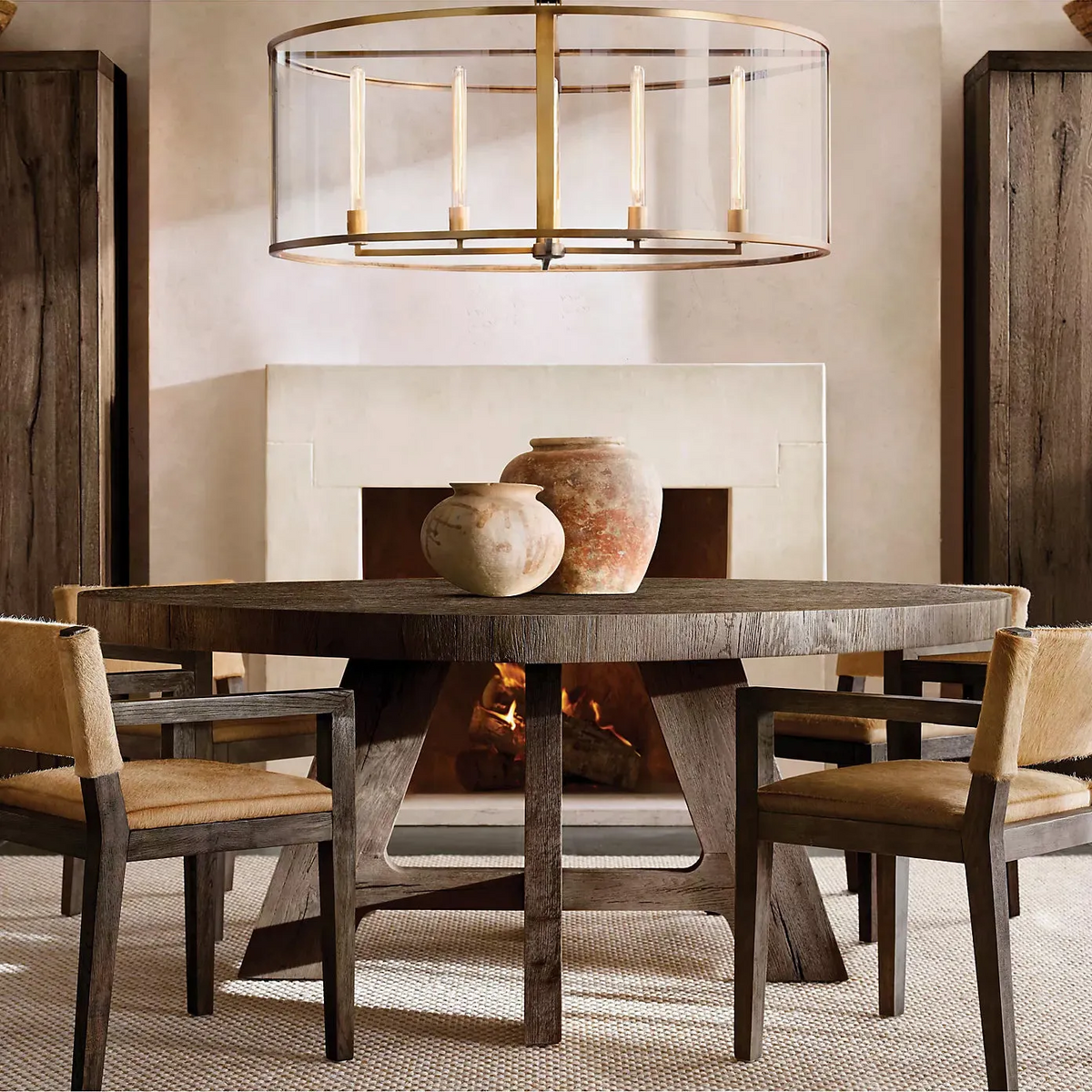 Michael Beck Round Chandelier 33" For Living Room