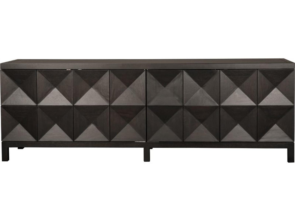 Quadrant 4-Door Sideboard Ebony Walnut Wood