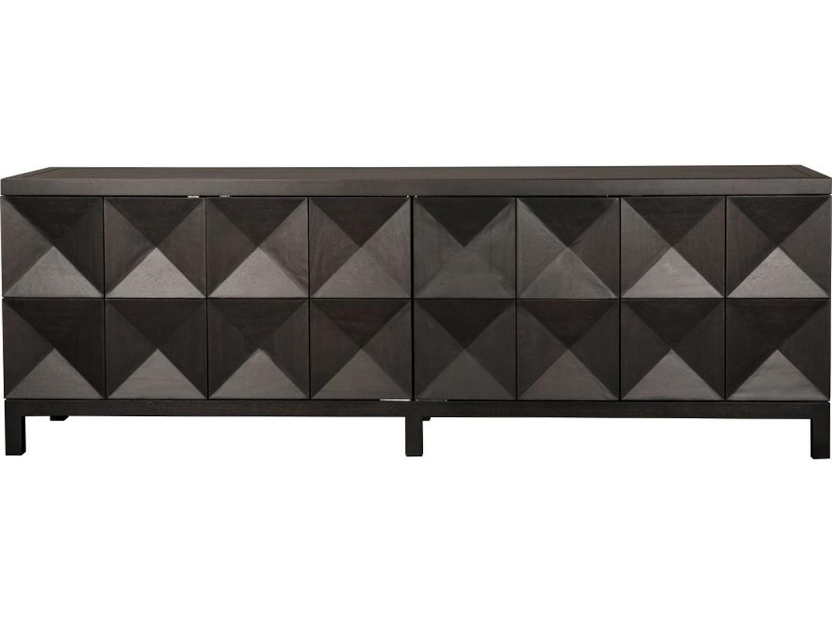 Quadrant 4-Door Sideboard Ebony Walnut Wood