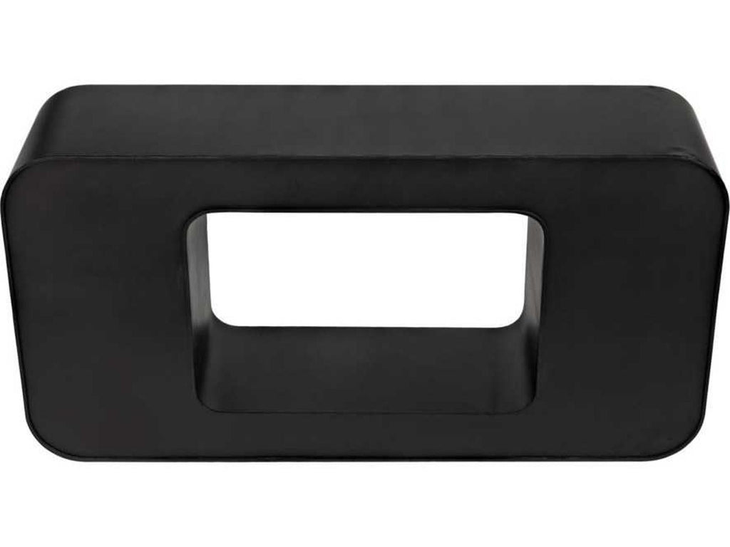 Shylock Rectangular Metal Console Table in Matte Black