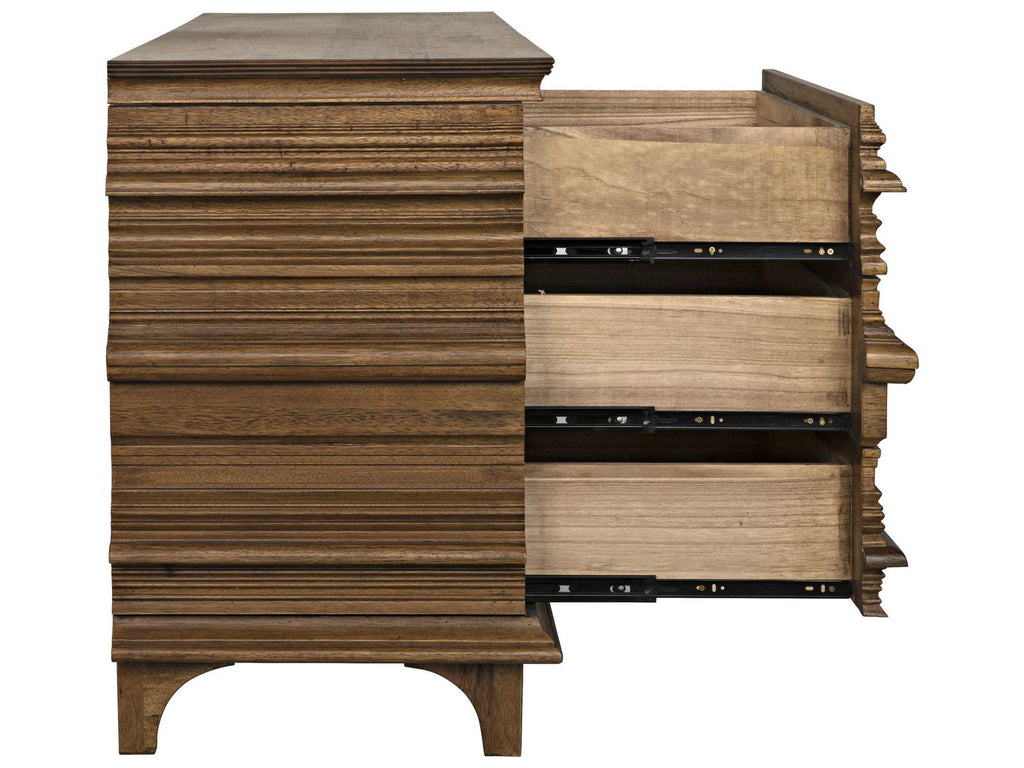 Bernard 6-Drawer Dresser in Dark Walnut