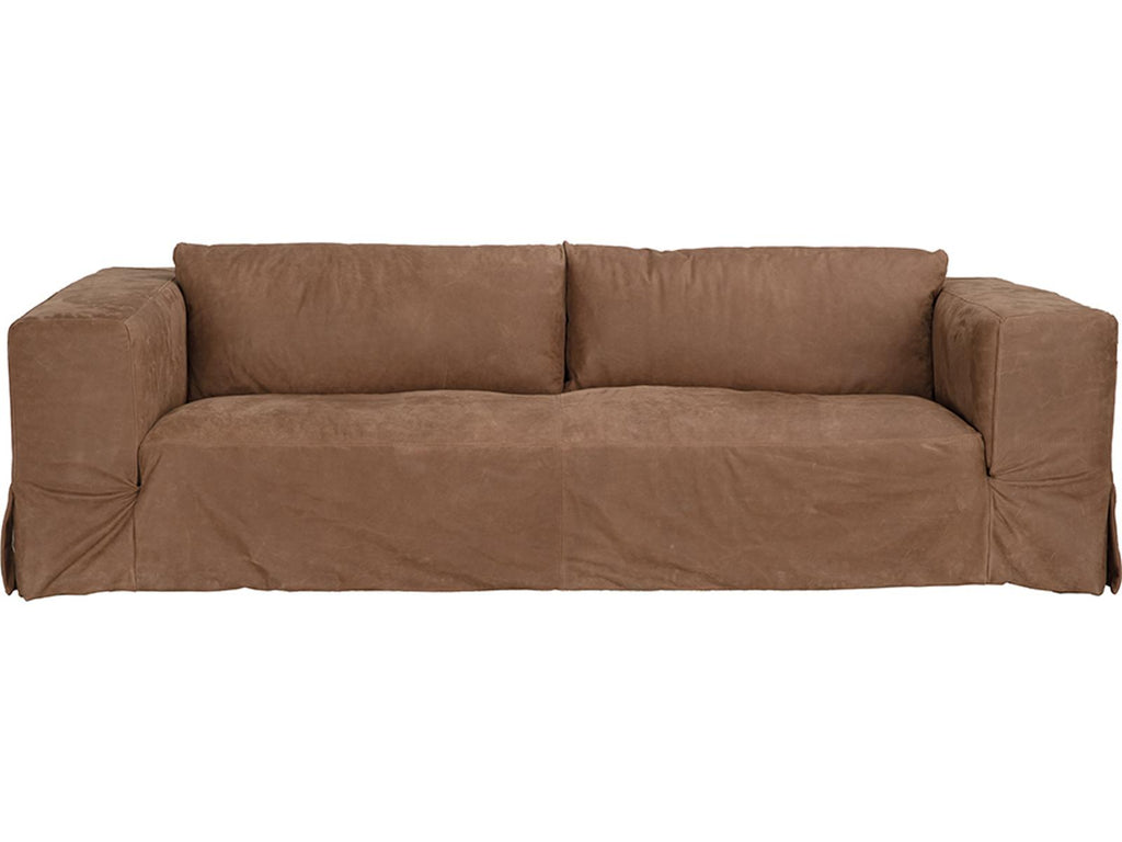 Plato 3-Seat Orris Brown Leather Sofa